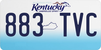 KY license plate 883TVC