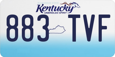 KY license plate 883TVF