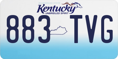 KY license plate 883TVG