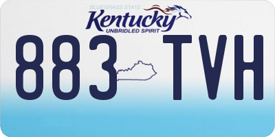 KY license plate 883TVH