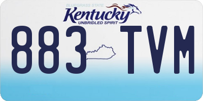 KY license plate 883TVM