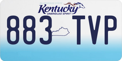 KY license plate 883TVP
