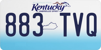 KY license plate 883TVQ