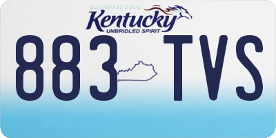 KY license plate 883TVS