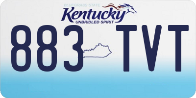 KY license plate 883TVT