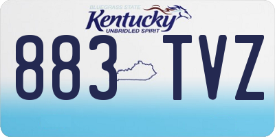 KY license plate 883TVZ