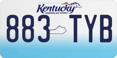 KY license plate 883TYB