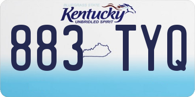 KY license plate 883TYQ