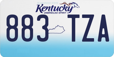 KY license plate 883TZA