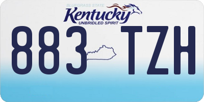 KY license plate 883TZH