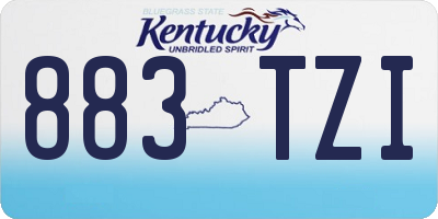 KY license plate 883TZI