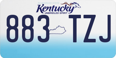 KY license plate 883TZJ