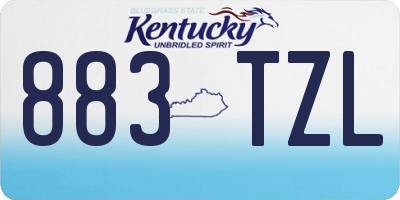 KY license plate 883TZL