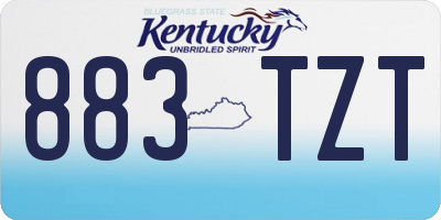 KY license plate 883TZT