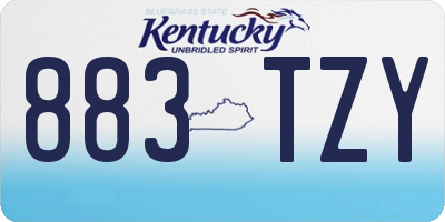 KY license plate 883TZY
