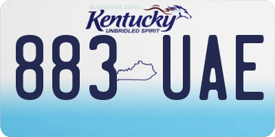 KY license plate 883UAE
