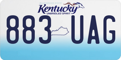KY license plate 883UAG