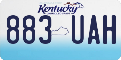 KY license plate 883UAH