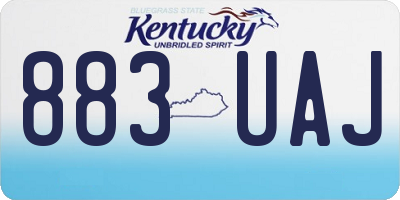 KY license plate 883UAJ