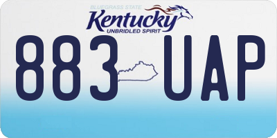 KY license plate 883UAP
