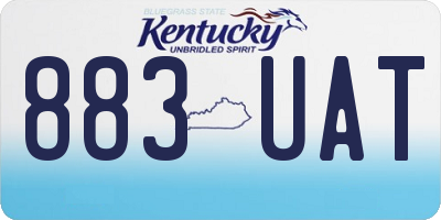 KY license plate 883UAT