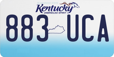 KY license plate 883UCA