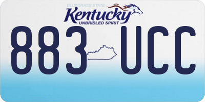 KY license plate 883UCC