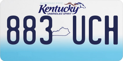 KY license plate 883UCH