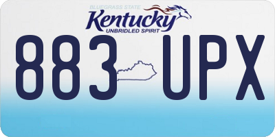 KY license plate 883UPX