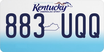 KY license plate 883UQQ
