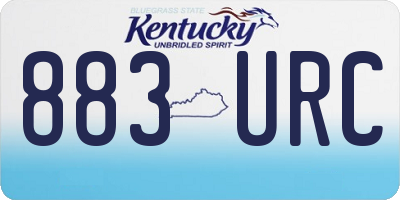 KY license plate 883URC