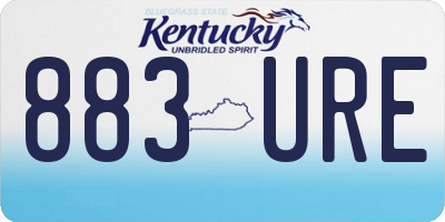 KY license plate 883URE