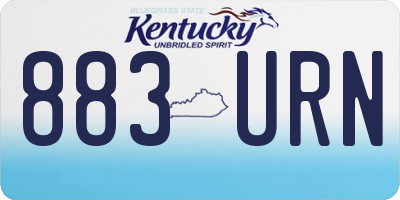 KY license plate 883URN