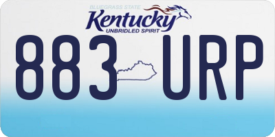 KY license plate 883URP