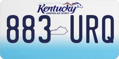 KY license plate 883URQ