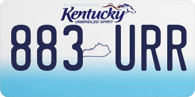 KY license plate 883URR