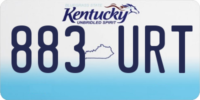 KY license plate 883URT
