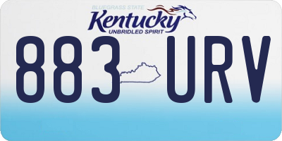 KY license plate 883URV