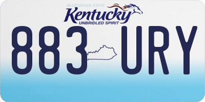 KY license plate 883URY