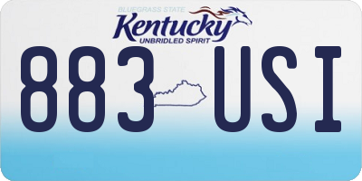 KY license plate 883USI