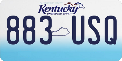KY license plate 883USQ