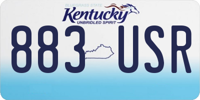 KY license plate 883USR