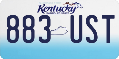 KY license plate 883UST