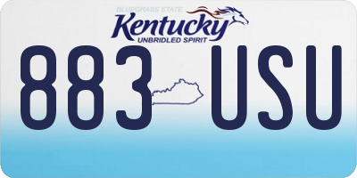 KY license plate 883USU