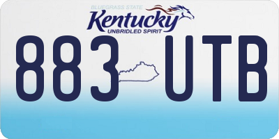 KY license plate 883UTB