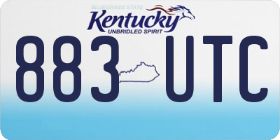 KY license plate 883UTC