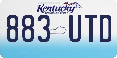 KY license plate 883UTD