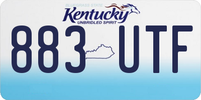KY license plate 883UTF