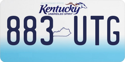 KY license plate 883UTG