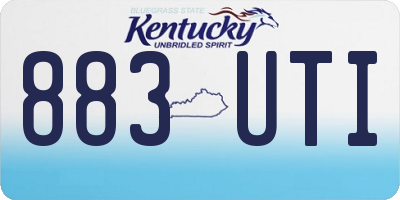 KY license plate 883UTI